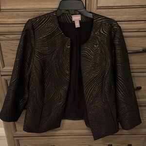 Chico's Elegant Black and Gold Blazer
